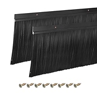 Uxcell Door Brush Sweeps, H-shape Aluminum Alloy Holder Door Sweep For Bottom Of Door Seal Gold 1 18 X 47 24