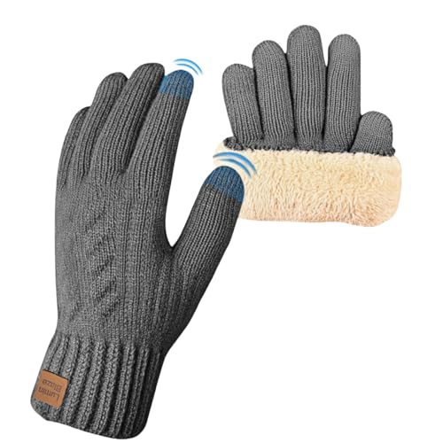 LuminBlaze Handschuhe Damen Winter Thermo Warme Touchsreen Handschuhe mit Dicke Winddicht Fleece Elastische für Skifahren Radfahren Doppelschicht Sherpa Geschenk für Frauen
