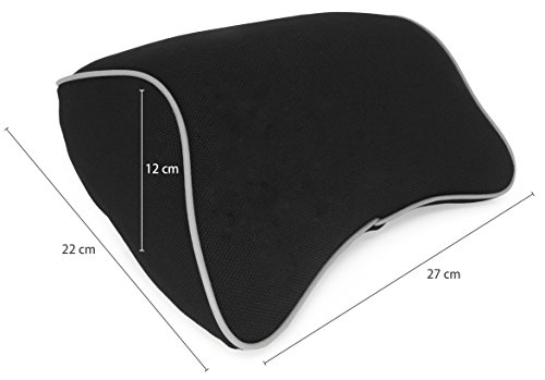 MyGadget Travel Pillow - Coussin Appuie Tête Voiture - Souple Mémoire de Forme - Car Cushion Soutien Cou | Cervicales Conduite & Siège Passager - Noir