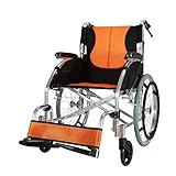Leichter, Faltbarer Rollstuhl mit klappbarer Rückenlehne, höhenverstellbarer Beinstütze, Vorder- und Hinterradbremsen, Vollgummireifen für eine ruhigere Fahrt, tragbar