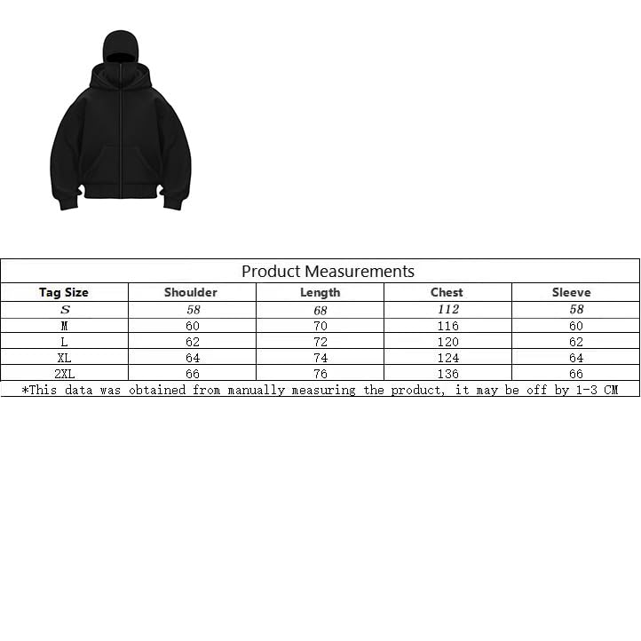 Men's Mask Zipper Sport Hoodie, Long Sleeve Hoodie with Mask, Hoodie Pullover Sweatshirt Hooded Top3