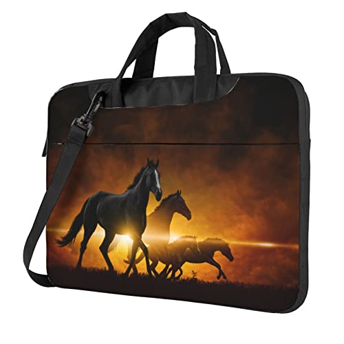 Sacoche ordinateur 14 pouces chevaux noirs protégez votre PC des chocs quotidiens