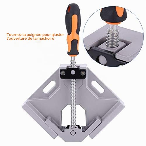Pince à Angle Droit 90 Degrés, É d'Angle en Alliage d'Aluminium, Serre-Joint pour Travail du Bois et Soudage
