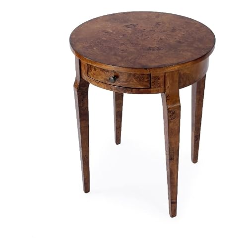 Butler Specialty Company Archer 1 Drawer Burl Wood Side Table - Light Brown #TOP7