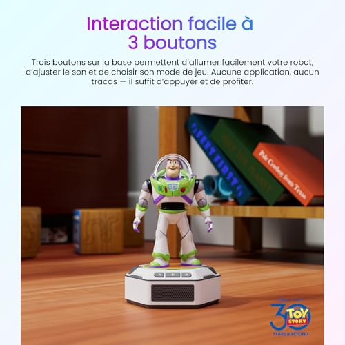 Robosen Mini Robot Buzz Lightyear – Robot Intelligent Interactif avec Voix et Mouvements | Figurine Disney Pixar Toy Story Officielle | Actions Programmables, Batterie Rechargeable – vue 3