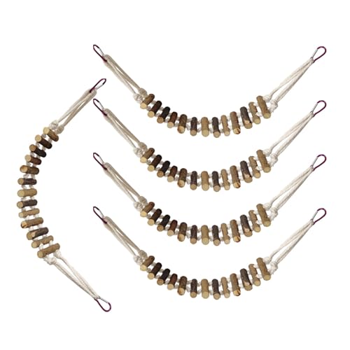 5 パック鳥木製はしご橋ペットハムスター登山はしごスイングおもちゃ動物エンターテイメント鳥運動ツール