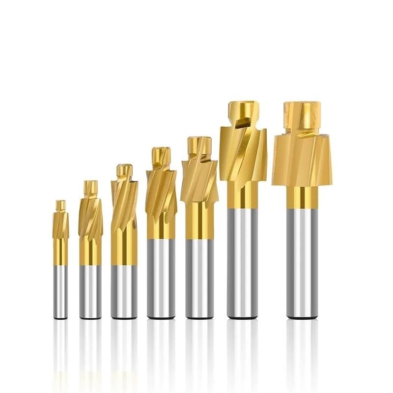 Punta Per Utensile Per Scanalatura Pilota Fresa Per Svasatura Fresa HSS,7pcs Set