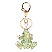 lukeerit Green frog keychain, suitable for hanging on bicycles, backpacks, handbags, sports gym bags.