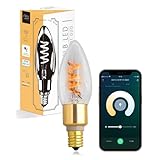 エジソンバルブLEDスマート E17 レトロなスマート電球 DUO (シャンデリア) LED電球 スマート電球 スマートled電球 電球色 調光 冷暖調色