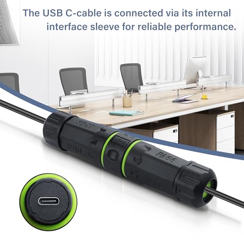 Acoplador Impermeable USB C Panel Montaje Hembra a Hembra miniatura 4