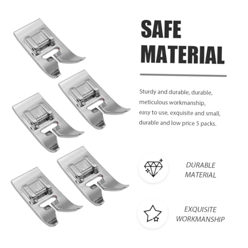 Set de 5 Pies Prensatelas Multifuncional de Metal para Máquina de Coser miniatura 3