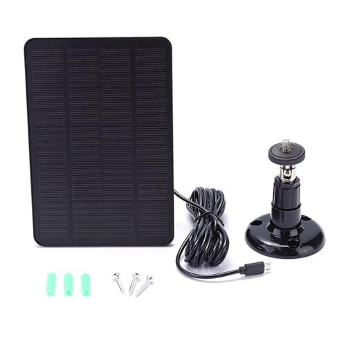 Panel solar para cámara de seguridad de 10W AutoSwan impermeable con cable de carga negro 4