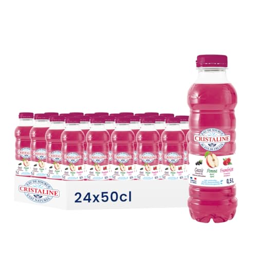 Cristaline eau aromatisée pomme cassis pour boire plus d'eau facilement chaque jour
