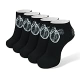 Yostasu Clear X-ray Heart Crew Socks Ankle Socks Unisex Novelty Classic Mens Women Gifts 5 Pair Pack