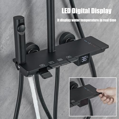 Robinet de douche avec affichage numérique LED contre les brûlures - 8