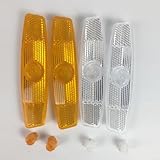 Shophubio Juego de 8 reflectores de radios – Reflector de rueda de ojo de gato para bicicleta de montaña, carretera para bicicleta, luz de seguridad trasera con opciones blancas y amarillas (amarillo)