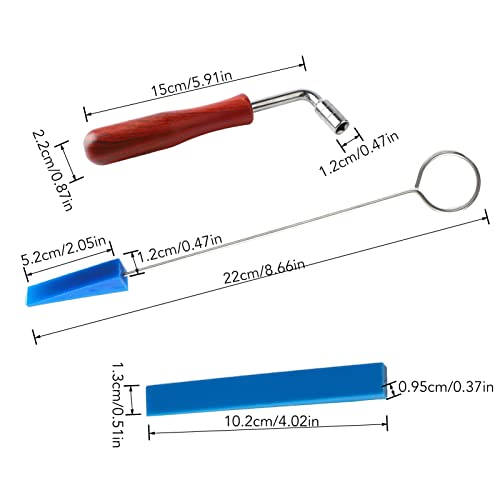 Kit de afinador de piano, tira de temperamento de feltro de lã, cabo de madeira, chave de aço inoxid