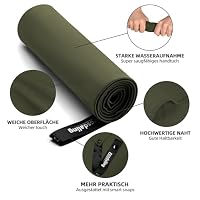 Mikrofaser Handtuch 3er Set - Groß 200*100cm & 2 Klein 80×40cm, Schnelltrocknend Microfaser Sporthandtuch, für Reisehandtuch, Badetuch, Fitness & Sport Handtücher und Strandtuch (Armeegrün) – Ansicht 6