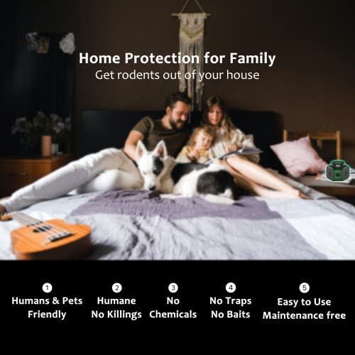 Rodent Repellent Indoor Ultrasonic Mice Repellent Plug-Ins Squirrel Repellent Mouse Deterrent Rat Control Bat Removal Attic Garage House Rv Apartment #TOP3