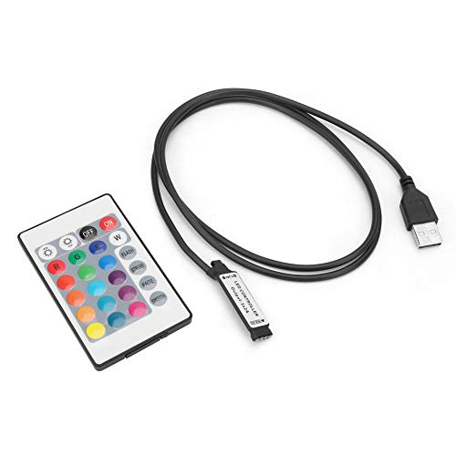 ZAWELIYO 24 Key Wireless Remote for Various Lamps 5V RGB LED Light Strip Controller with USB 6A for Decorative Lighting and Soft Light Strips - Image 2