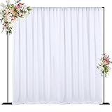 Wokceer 10 FT Backdrop Stand Heavy Duty Pipe and Drape Kit, Adjustable Black Backdrop Stands for Wedding Photo Booth Background Birthday Party Photography Exhibition Decoration