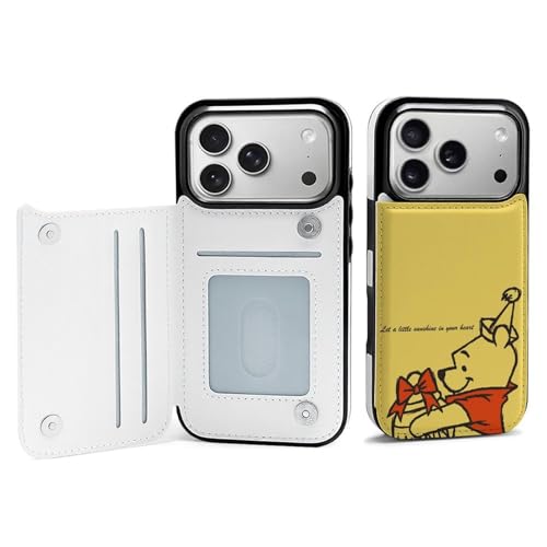 手帳型 くまのプーさん (3) 対応 iPhone 17 Pro ケース カード収納 スマホケース 財布型 携帯ケース 軽量 全面保護 スタンド機能 誕生日 プレゼント