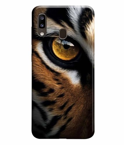 Image of Printed Hard Back Case Cover & Compatible for Samsung Galaxy A20 / Samsung A30 / Samsung M10S | Tiger Faces Art (Multicolor) - D1205