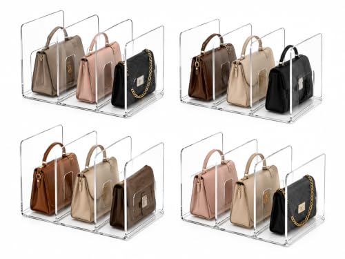 Glxgow 4-Pack Acrylic Purse Organizers