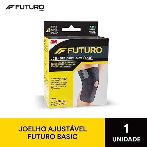 Futuro, 3M, Joelheira Confortável, Bilateral - linha basic - Tamanho Ajustável, Cor: Preto