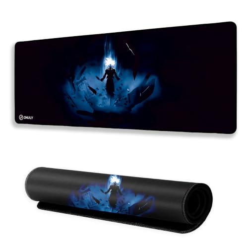 Image of Blue Energy Warrior Mouse Pad 12x32Inch 3mm Extended Gaming Desk Mat with Anti-Slip Rubber Base Mousepad for Smooth Surface Desk pad for PC & Laptop Use Waterproof & Stiched (Multicolour)Deskpad