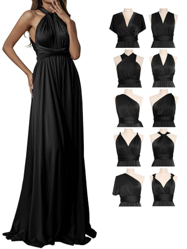 GORAIS Women Infinity Dress for Bridesmaid Long Evening Maxi Wrap Dresses Convertible Prom Wedding Gown