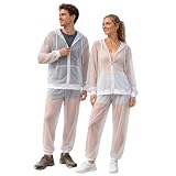 YAPAZULU Tuta anti-zanzara leggera da uomo e da donna, set di giacca e pantaloni di protezione esterna in rete traspirante per campeggio, pesca, giardinaggio, caccia, safari, apicoltura, bianco, M