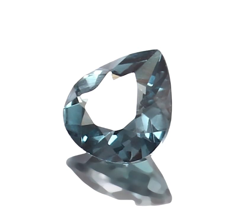 Tourmaline indicolite gemme naturelle cœur 7x7mm pour bague et pendentif