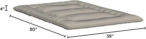 Miniatura 23 de YOSHOOT - Colchón de futón japonés Shiki, colchón enrollable para invitados, cama plegable portátil, colchón de campamento para dormir, para