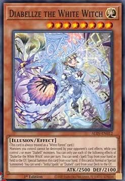 Diabellze The White Witch ALIN-EN012 Super Rare Englisch Boosterfrisch 1. Auflage - Alliance Insight - mit ReCollectibles-Versandschutz - für Yu-Gi-Oh!