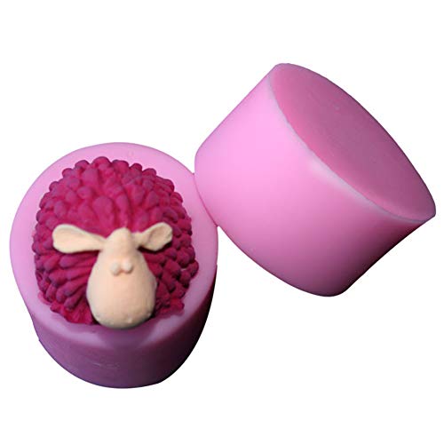Moldes de silicona 3D para fondant y jabón, velas, moldes para hacer manualidades de repostería, herramientas para decoración de moldes (ovejas) Cover