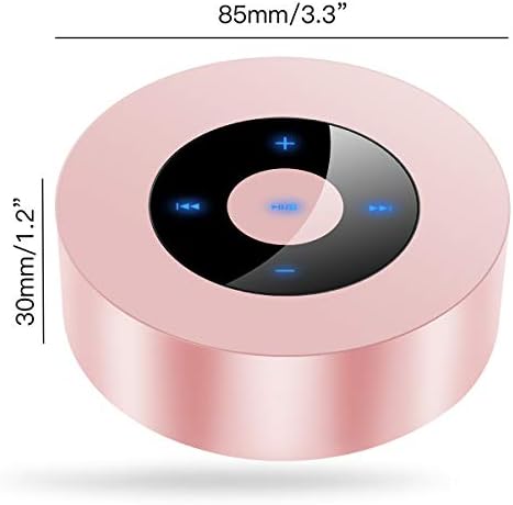 Portable Bluetooth Speaker, AICase Wireless Mini Speaker with SD card slot and AUX input, Bluetooth 4.2(Rose Gold)