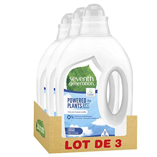 Seventh Generation Flüssigwaschmittelkonzentrat, pflanzlicher Ursprung, umweltfreundlich, 20 Waschgänge, 3 Stück Cover