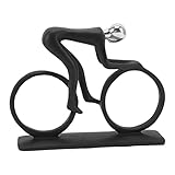 Akozon Figura Deportiva Creativa, Adorno de Resina para Decoración del Hogar, Escultura Minimalista de Bicicleta para Sala de Estar, Soporte de TV y Decoración de Gabinete de Bar