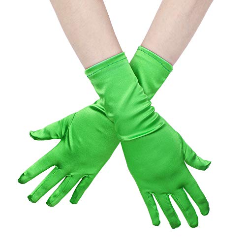 Little Girls Princess Gloves Kids Stretch Satin Long Finger Dress Gloves Opera Performance Glove Formal Pageant Party Glove3