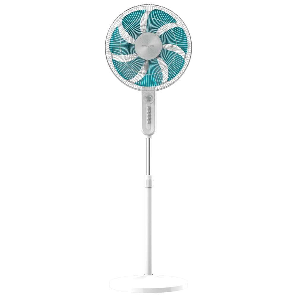Cecotec - Ventilateur sur Pied EnergySilence 610 Max Flow - 70 W, Diamètre 30 cm, 7 Pales, 4 Vitesses et Minuterie Jusqu'à 2 Heures, Oscillation Automatique à 90º, Hauteur Réglable