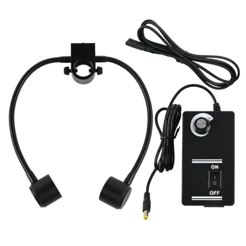 Microscope Video Stereo Microscope Illumination, 24 Adjustable Ring Side Light Illuminator Lamp(32MM)