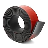 Gummistreifen selbstklebend, 40mm(B) x2mm (D) x3000mm(L) NeoprenGummimatte Gummiplatte, Vollgummi Gummiprofil, fur DIY-Dichtungen, Isolation, Anti-Vibration,Abdeckung, Bodenbelage Schutz