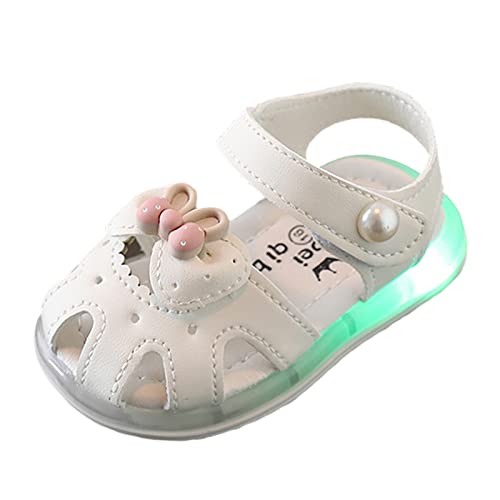 Chanclas de bebé bebé princesa zapatos suela suave Baotou antideslizante niños zapatos de senderismo sandalias 24, beige, 21 EU
