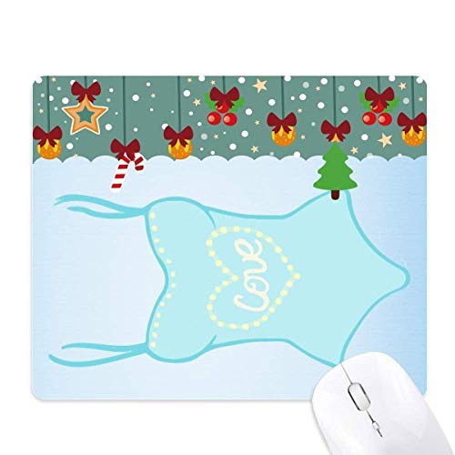 Alfombrilla para ratón con ilustración de traje de baño azul, accesorio decorativo de mesa