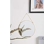 Dahey Hanging Circle Mirror Wall Decor Small Gold Round Mirror with Hanging Chain for Living Room Bathroom Bedroom ,Gold, 11.75" x 11.75" - Image 2