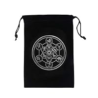 Cuigu Sac de Carte de Tarot de Velours Pentagramme Noir Sac de Rangement de Paquet de Cordon Mini pour Jouet de Maquillage de Bijoux Cuigu Sac de Carte de Tarot de Velours Pentagramme Noir Sac de Rangement de Paquet de Cordon Mini pour Jouet de Maquillage de Bijoux