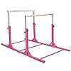 COSTWAY Parallel Gymnastics Bar, Double Horizontal Bars with Adjustable Width and 11-Level Heights, Kids Juniors…