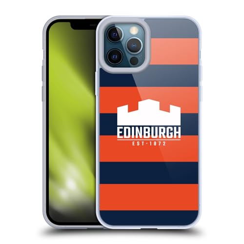 Funda gel suave iPhone 12 Pro Max Edinburgh Rugby carcasa TPU rayas protectora