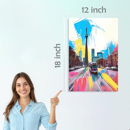Image of SiddArtify Vibrant Cityscapes - Serene Asian Streets Art Print Set - Sticker - 12x18 Inch - Pack of 6 Wall Room Decoration art Poster Prints